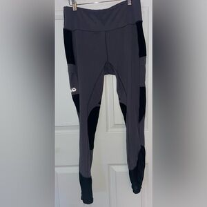 Women’s Black and Charcoal Gray Riding Leggings/Breeches XL